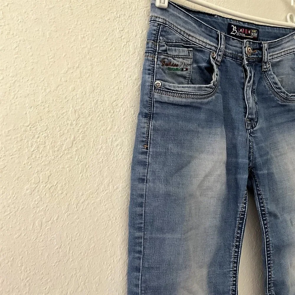 Y2K  BAGRBO DENIM BERMUDA SHORTS